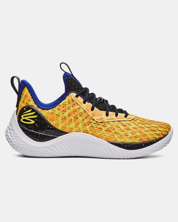 Unisex Curry Flow 10 'Double Bang' Basketball Shoes, Yellow, pdpMainDesktop image number 0